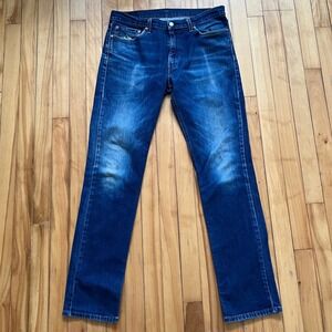 Levis 511 Slim Fit Mens Jeans Dark Wash Blue Denim Pants 36x36